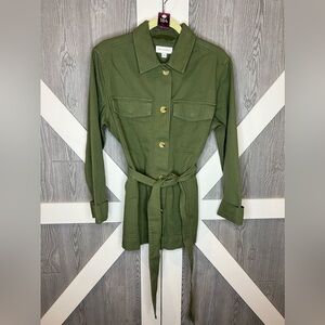 184. Free Assembly Women’s Olive Button Down Utility Jacket Large
